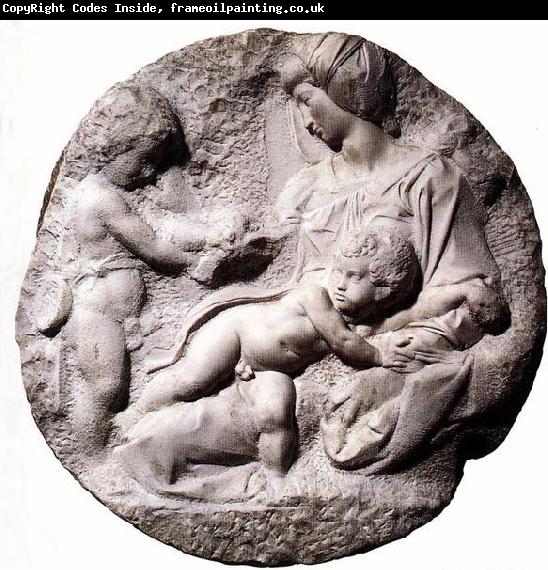 Michelangelo Buonarroti Madonna and Child with the Infant Baptist